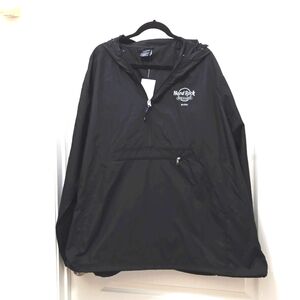 ``C25525 NWT Charles River Apparel Black Windbreaker with a Hard Rock Hot…